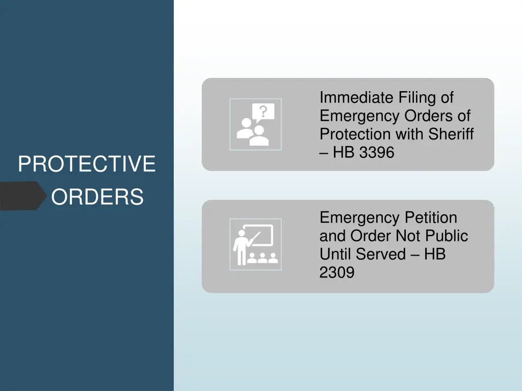 immediate filing of emergency orders