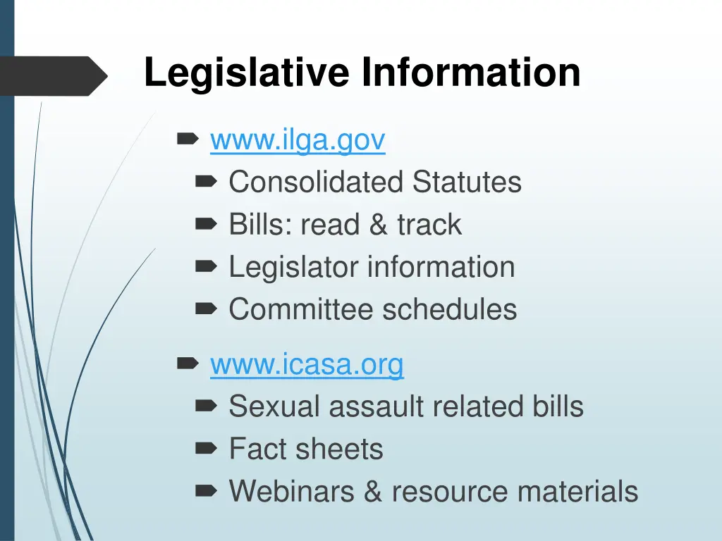 legislative information