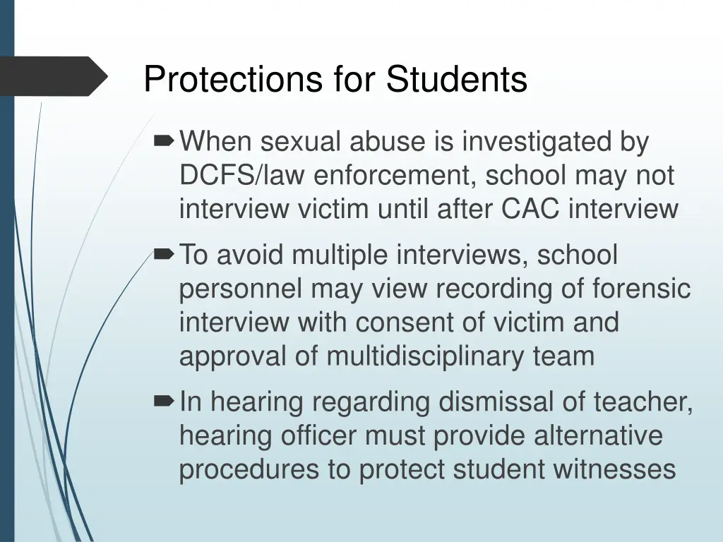 protections for students