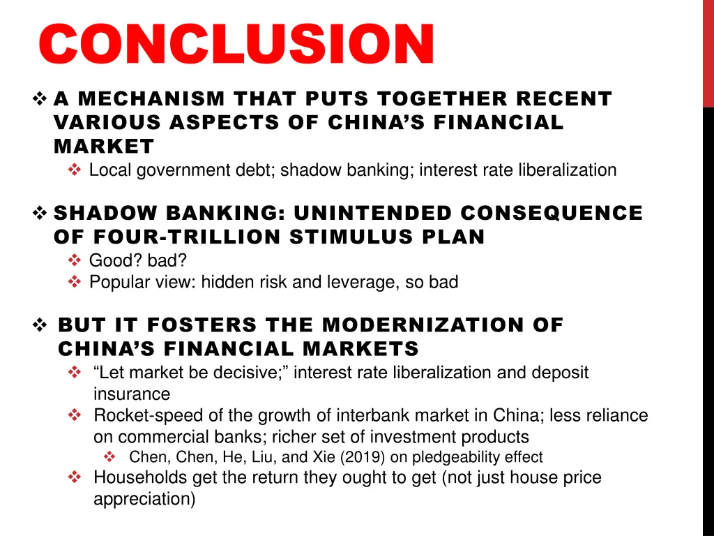 conclusion a mechanism that puts together recent