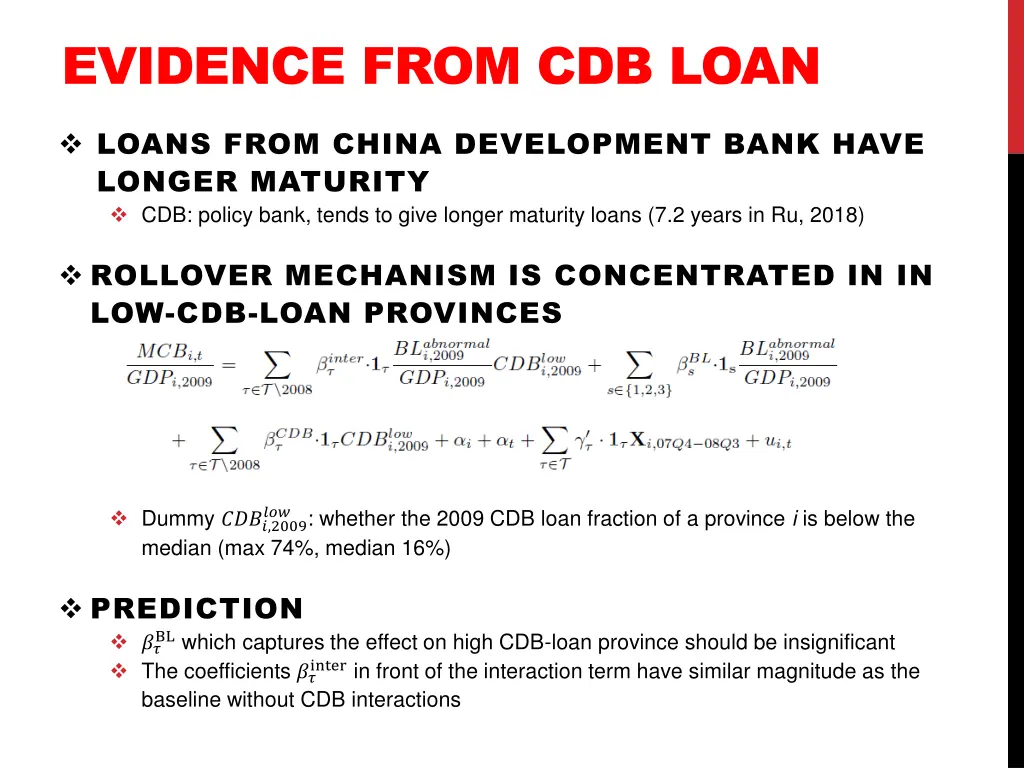 evidence from cdb loan