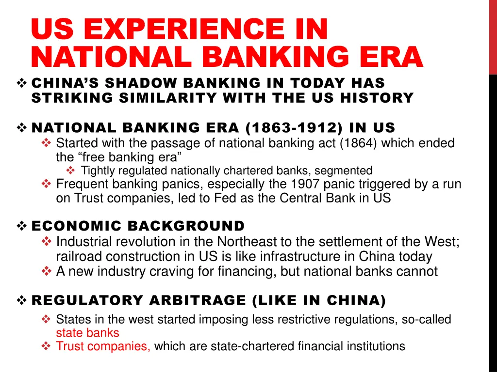 us experience in national banking era china