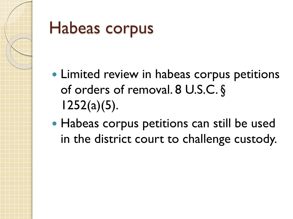 habeas corpus