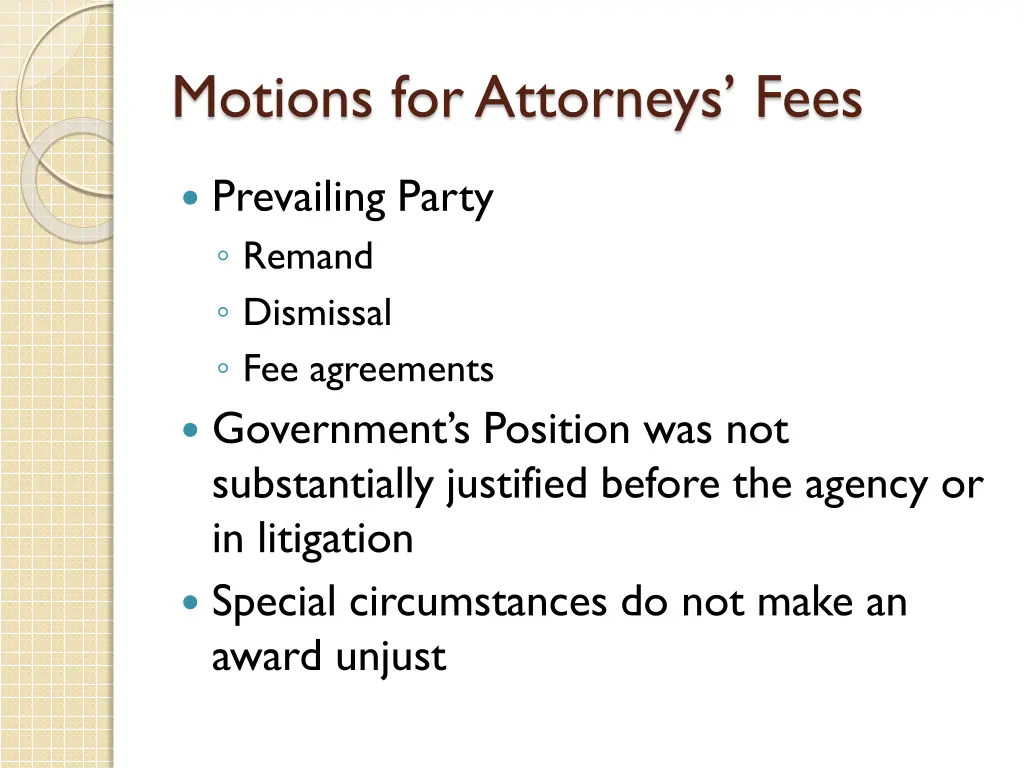 motions for attorneys fees 1