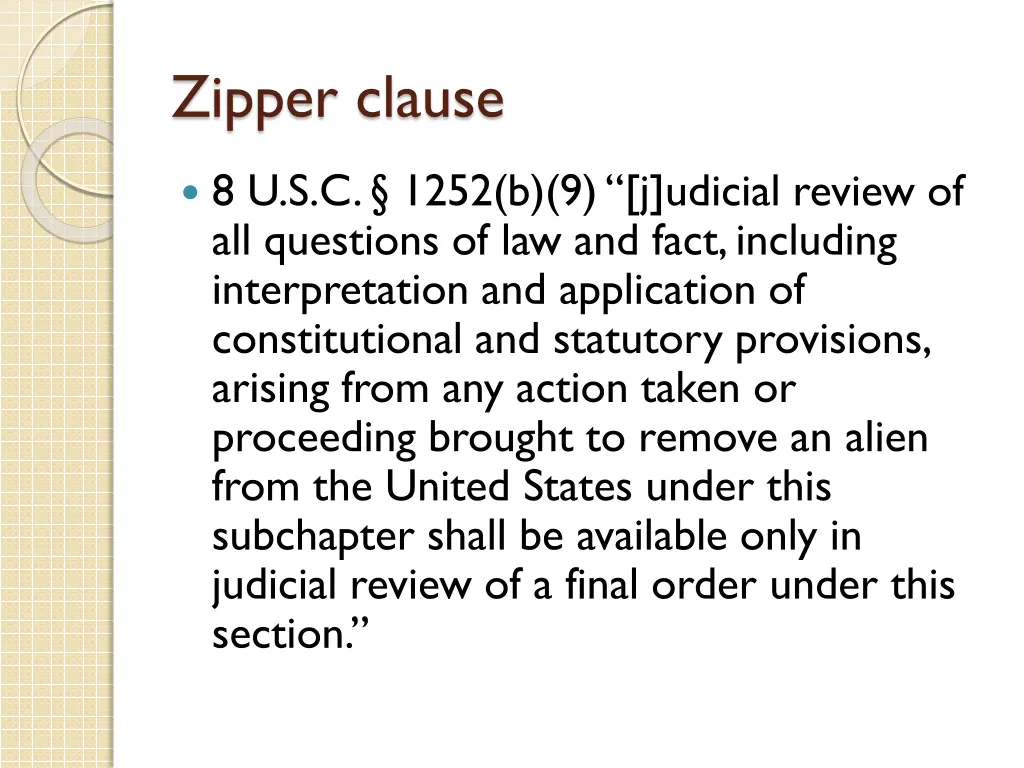 zipper clause