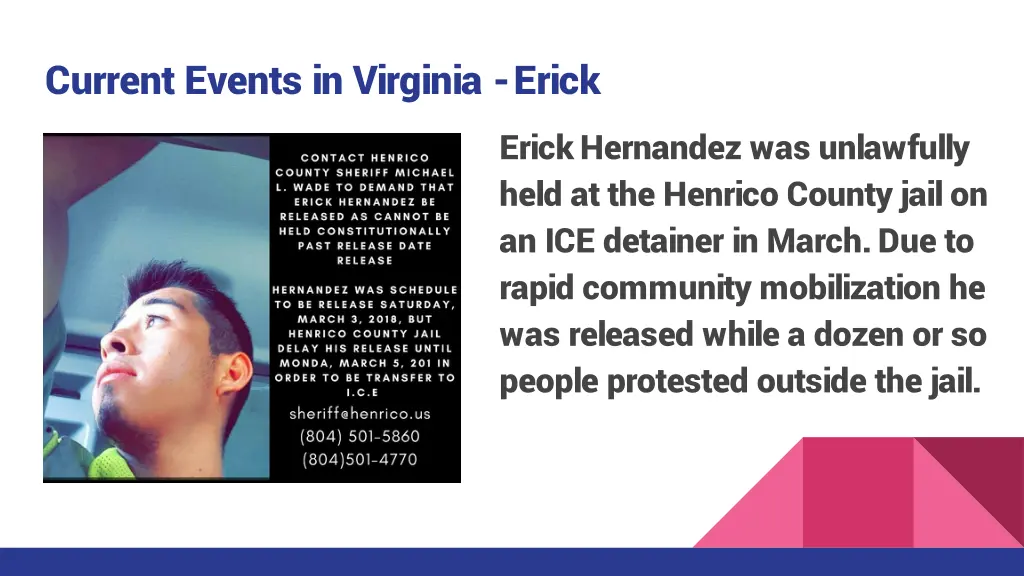 current events in virginia erick