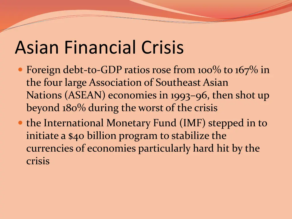 asian financial crisis