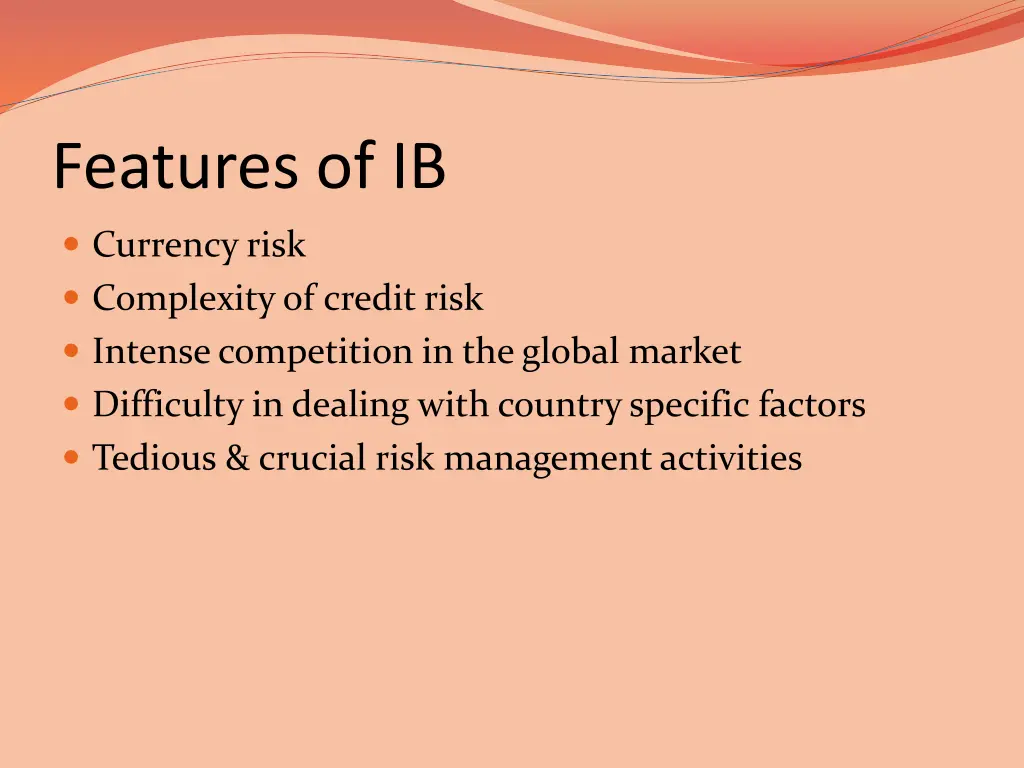 features of ib