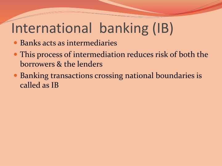 international banking ib banks acts