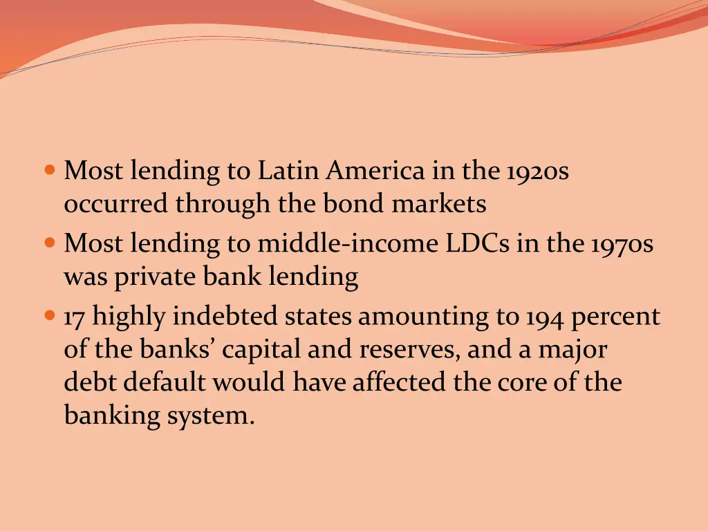 most lending to latin america in the 1920s