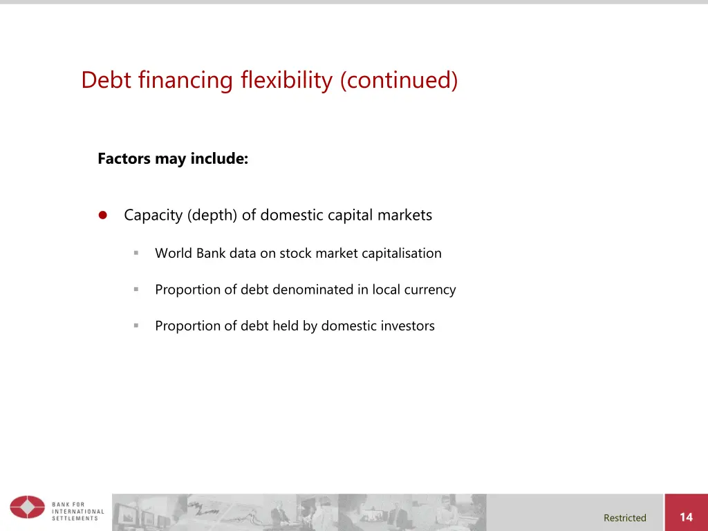 debt financing flexibility continued