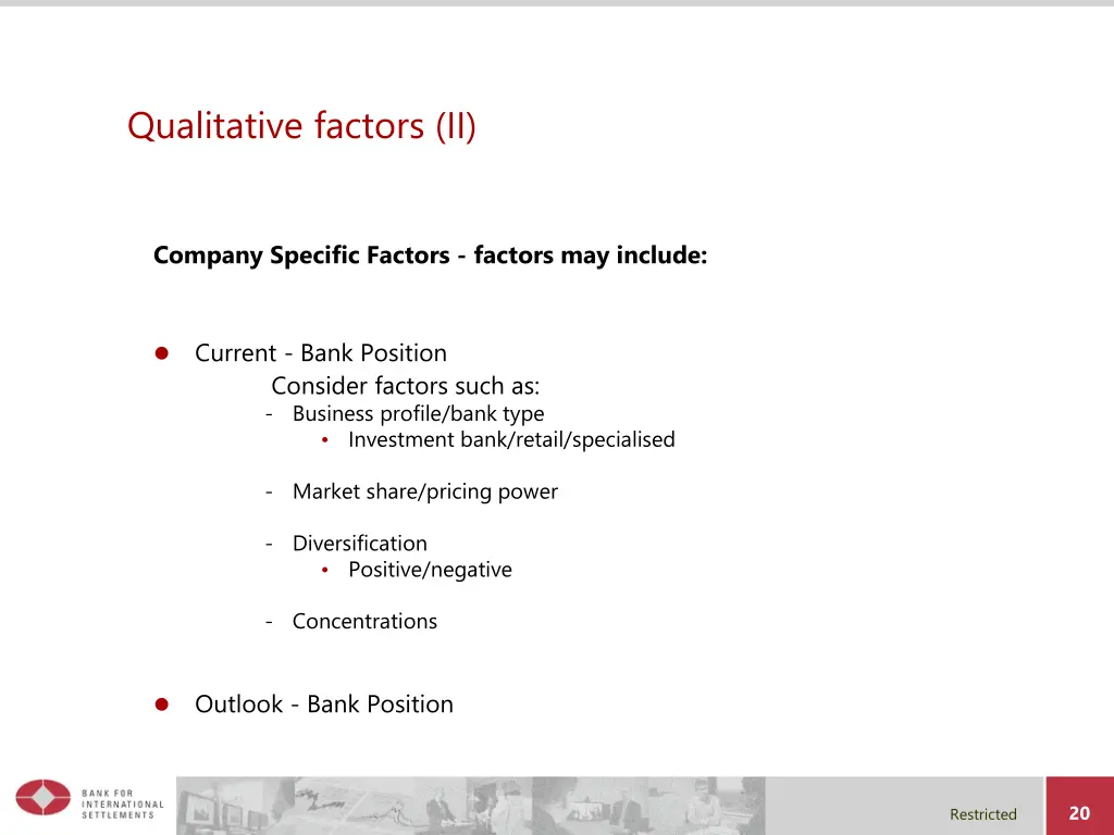 qualitative factors ii