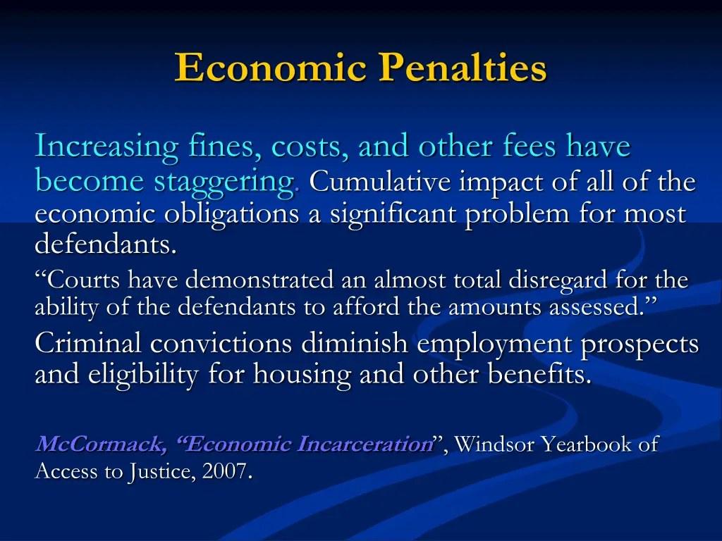 economic penalties