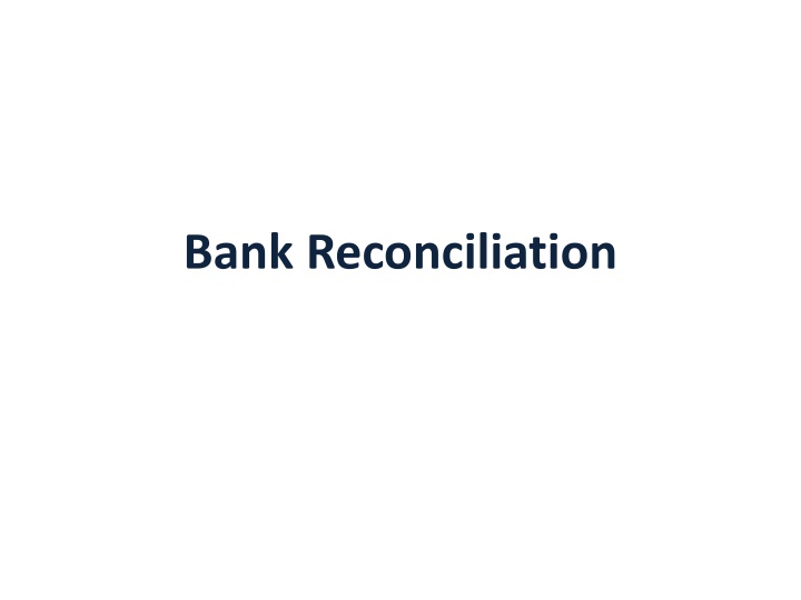 bank reconciliation