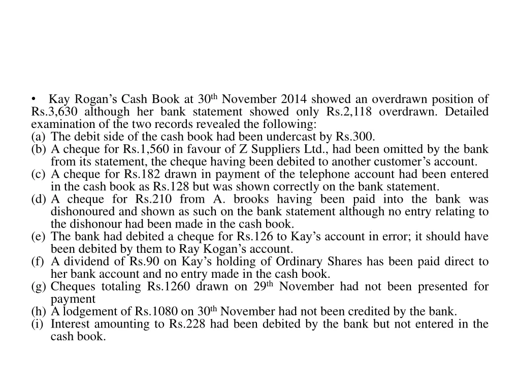 kay rogan s cash book at 30 th november 2014 1