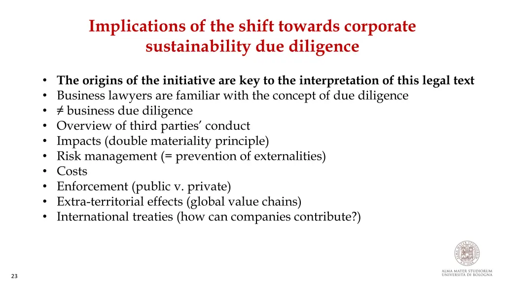 implications of the shift towards corporate