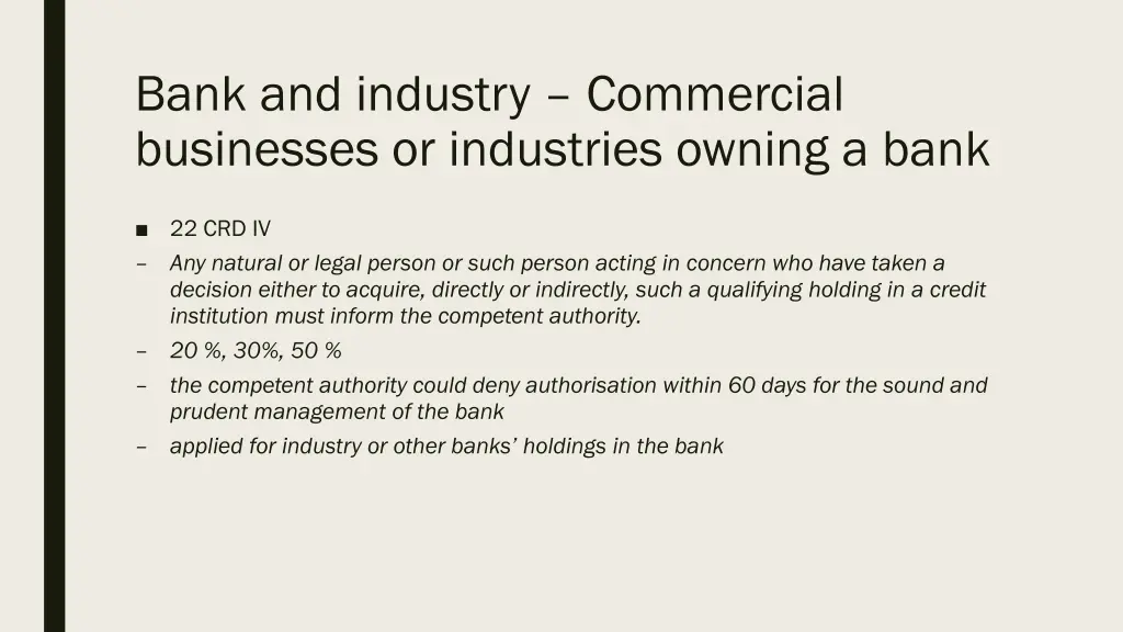 bank and industry commercial businesses