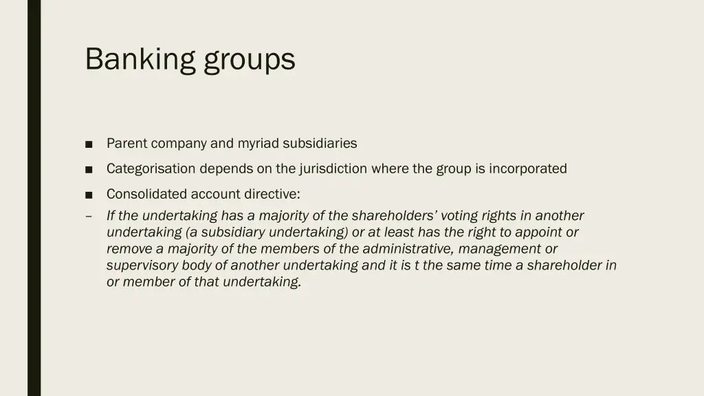 banking groups