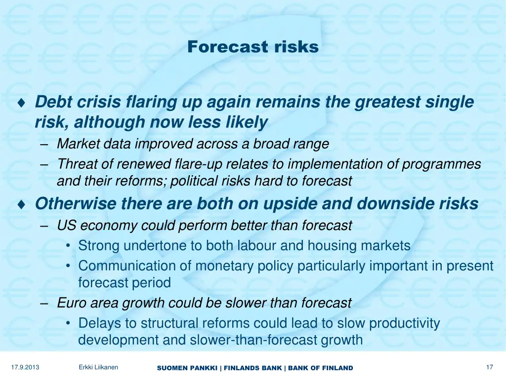 forecast risks