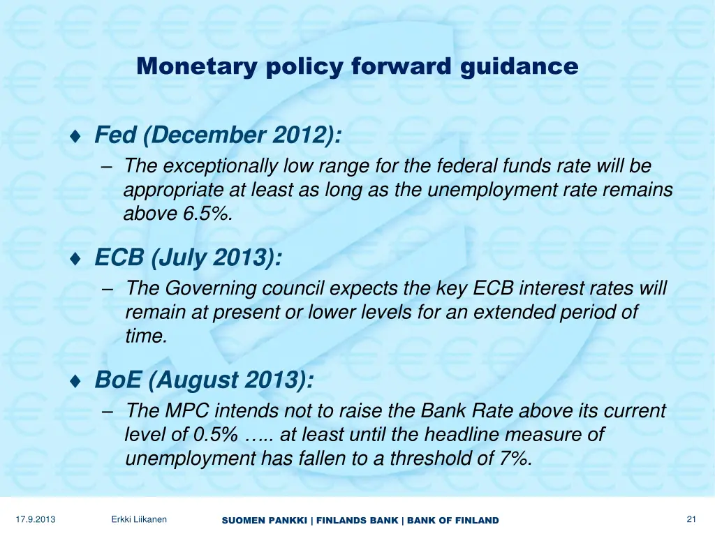 monetary policy forward guidance