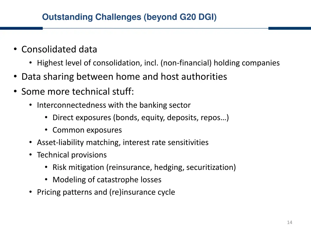 outstanding challenges beyond g20 dgi