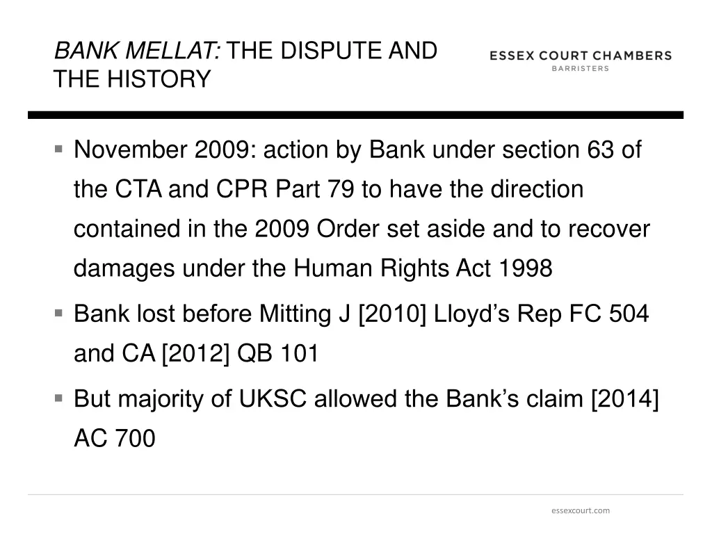 bank mellat the dispute and the history 1