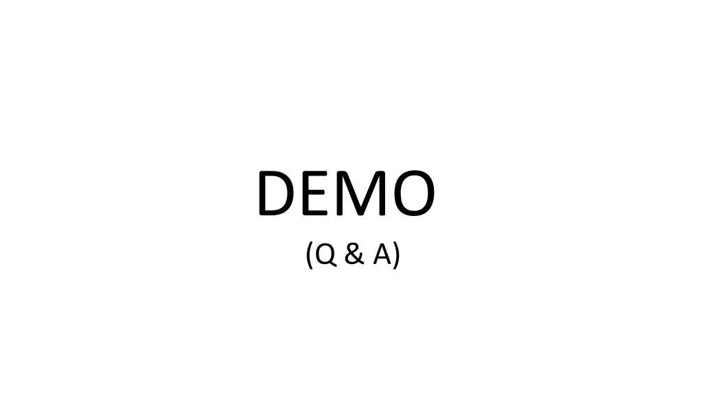 demo q a