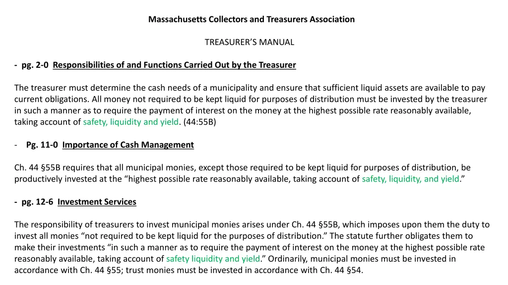 massachusetts collectors and treasurers