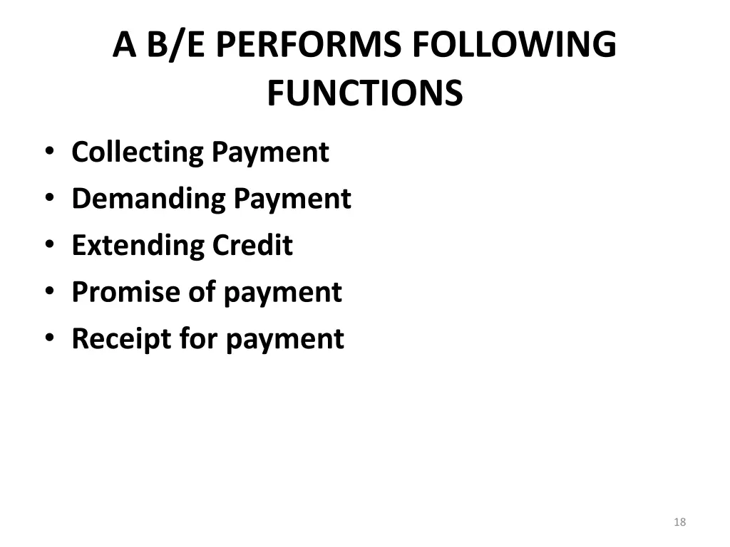 a b e performs following functions