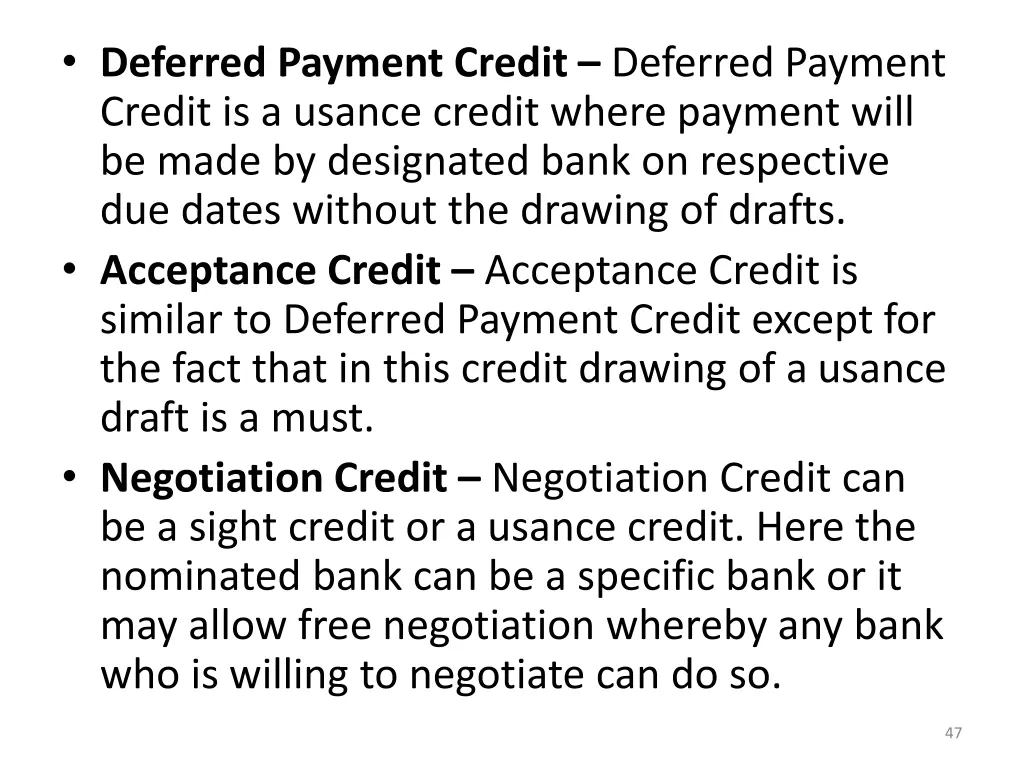 deferred payment credit deferred payment credit