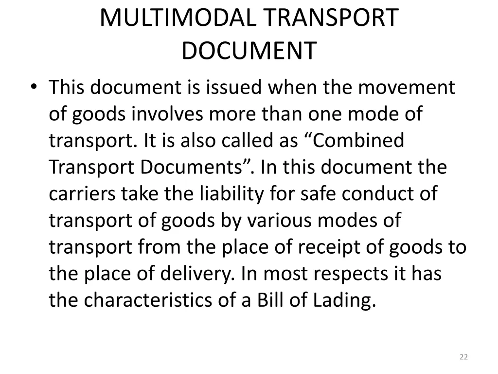 multimodal transport document this document