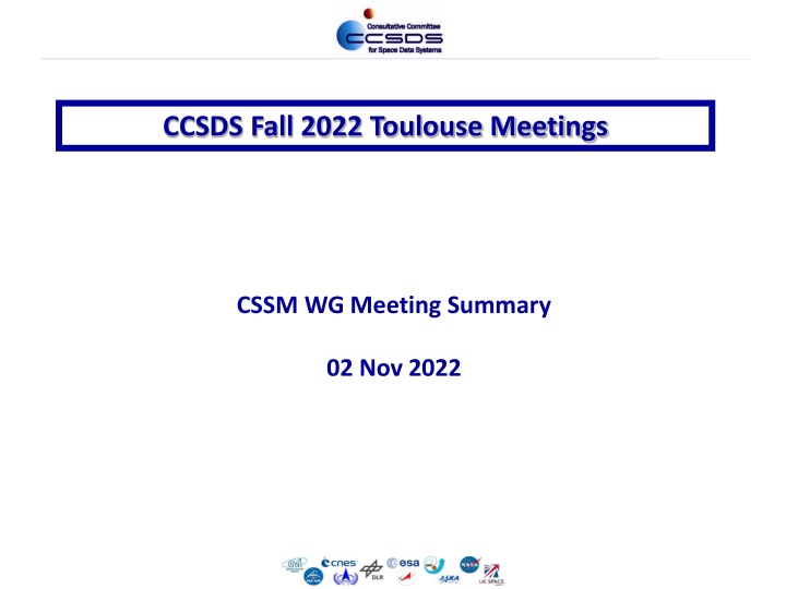 ccsds fall 2022 toulouse meetings