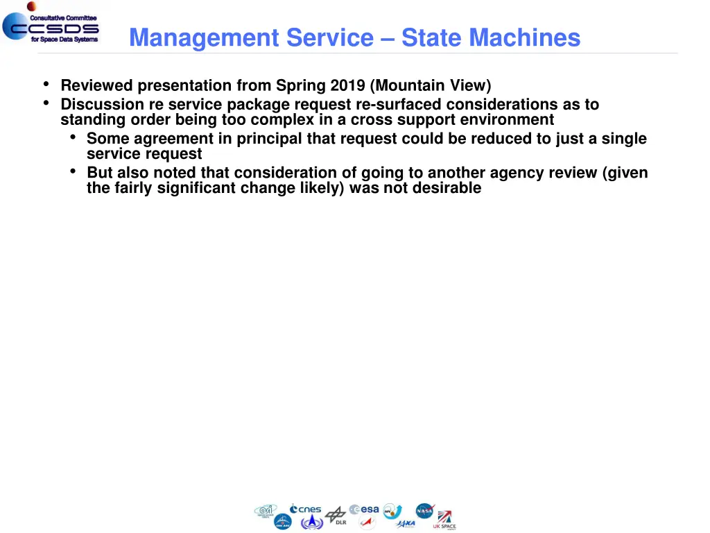 management service state machines