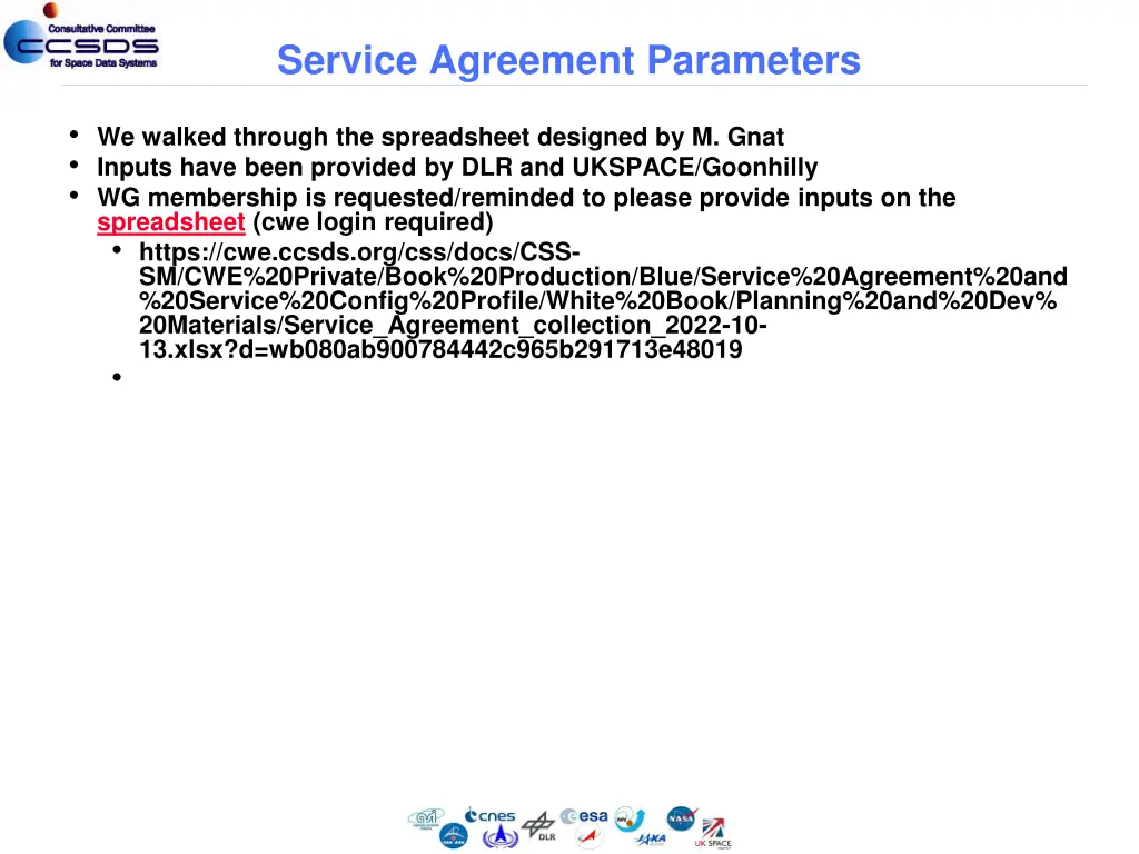 service agreement parameters