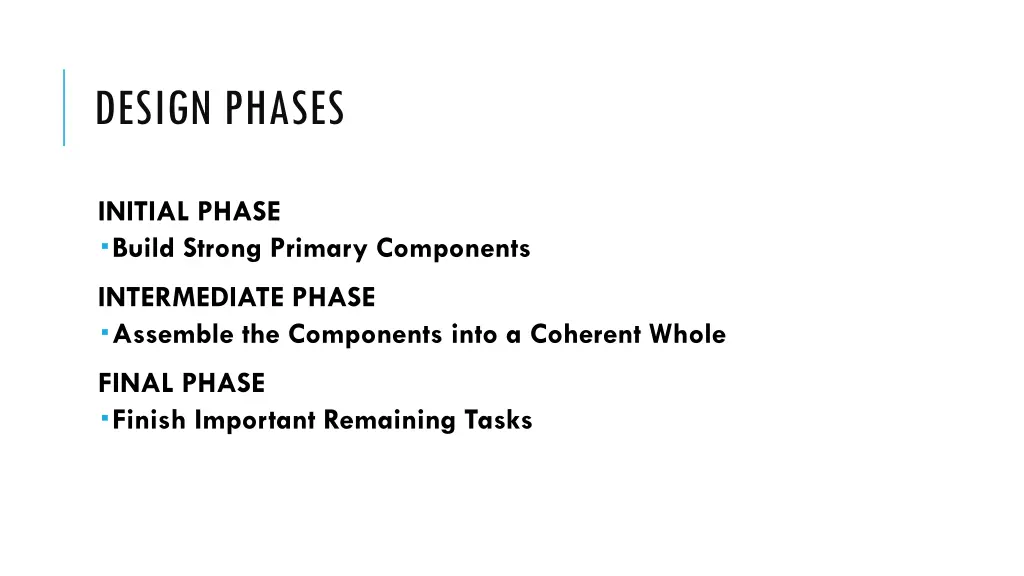 design phases