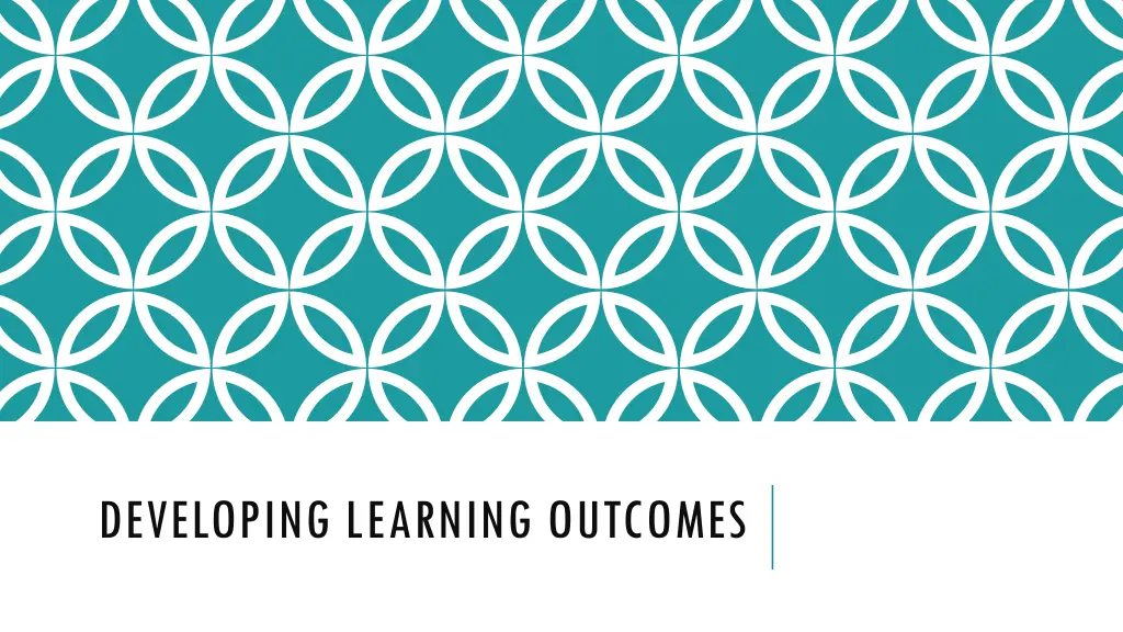 developing learning outcomes