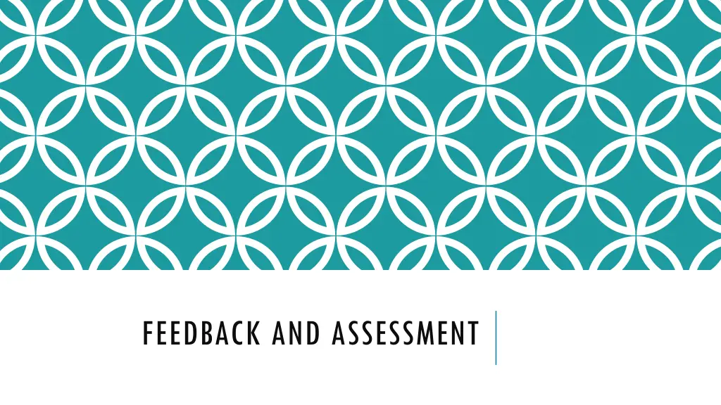 feedback and assessment