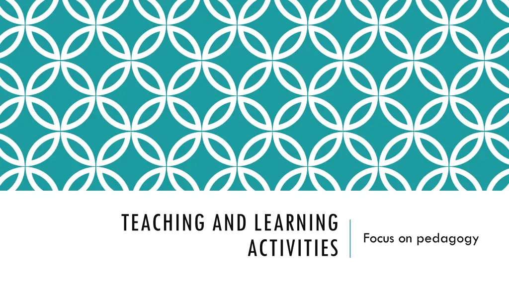 teaching and learning