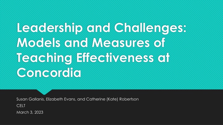 leadership and challenges models and measures