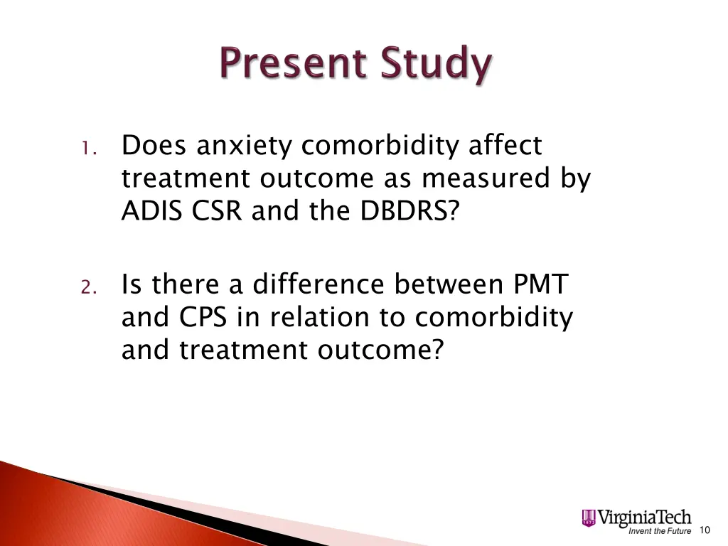 1 does anxiety comorbidity affect treatment