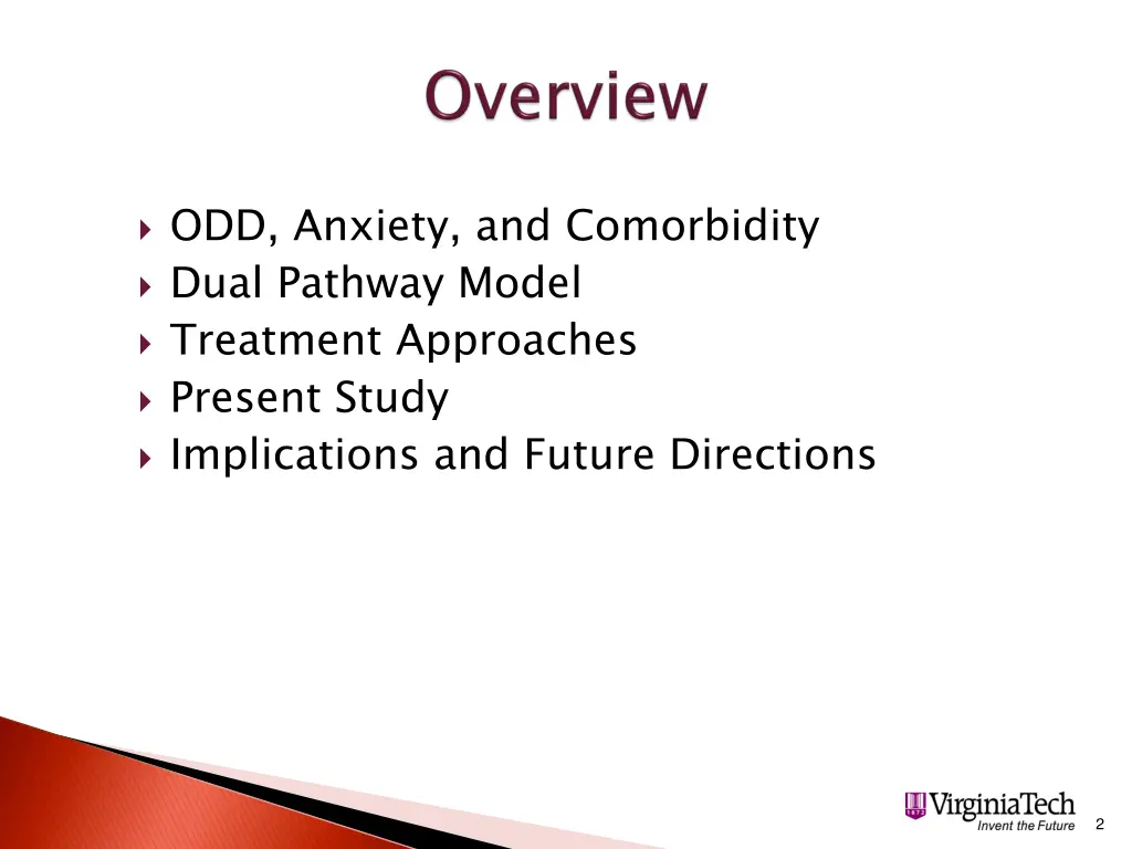 odd anxiety and comorbidity dual pathway model