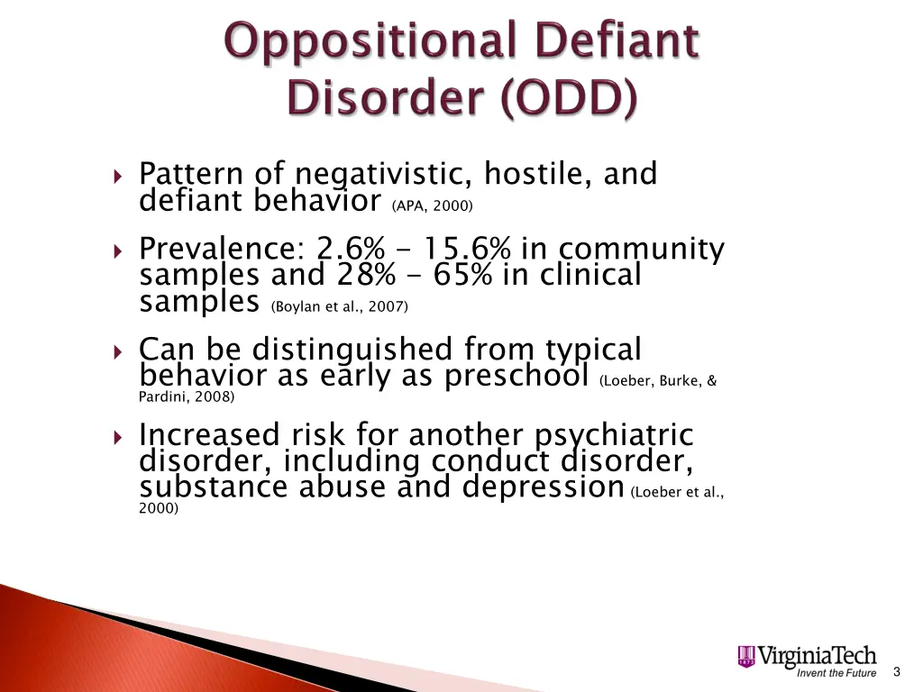 pattern of negativistic hostile and defiant