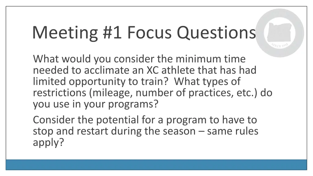 meeting 1 focus questions