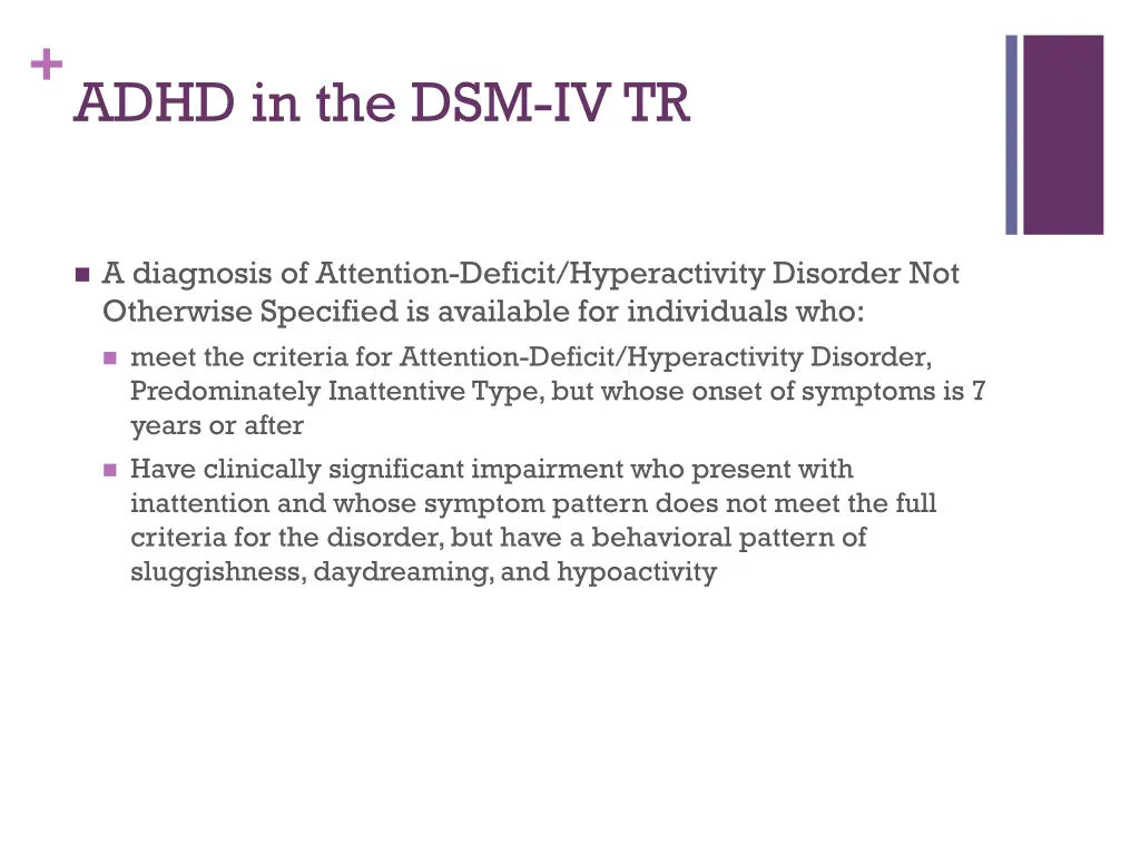 adhd in the dsm iv tr 3