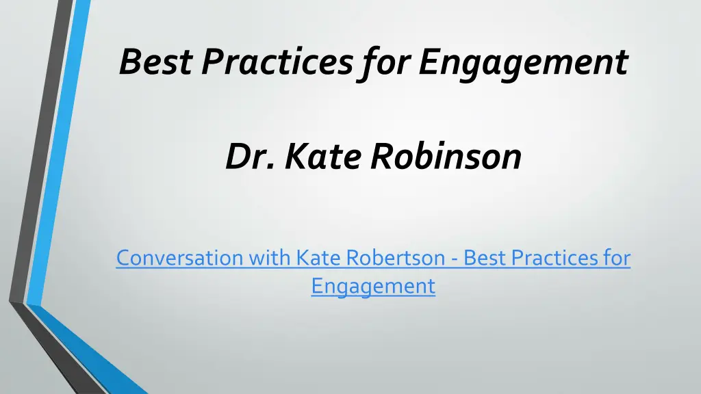 best practices for engagement