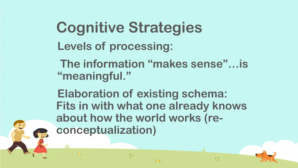 cognitive strategies levels of processing