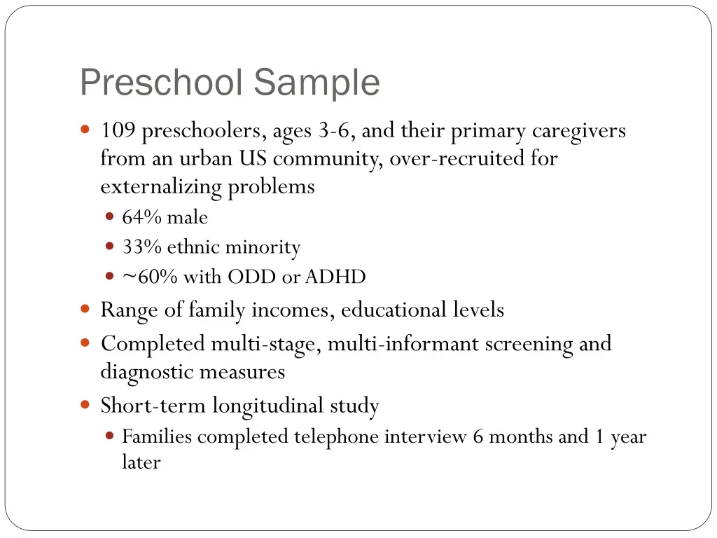 preschool sample