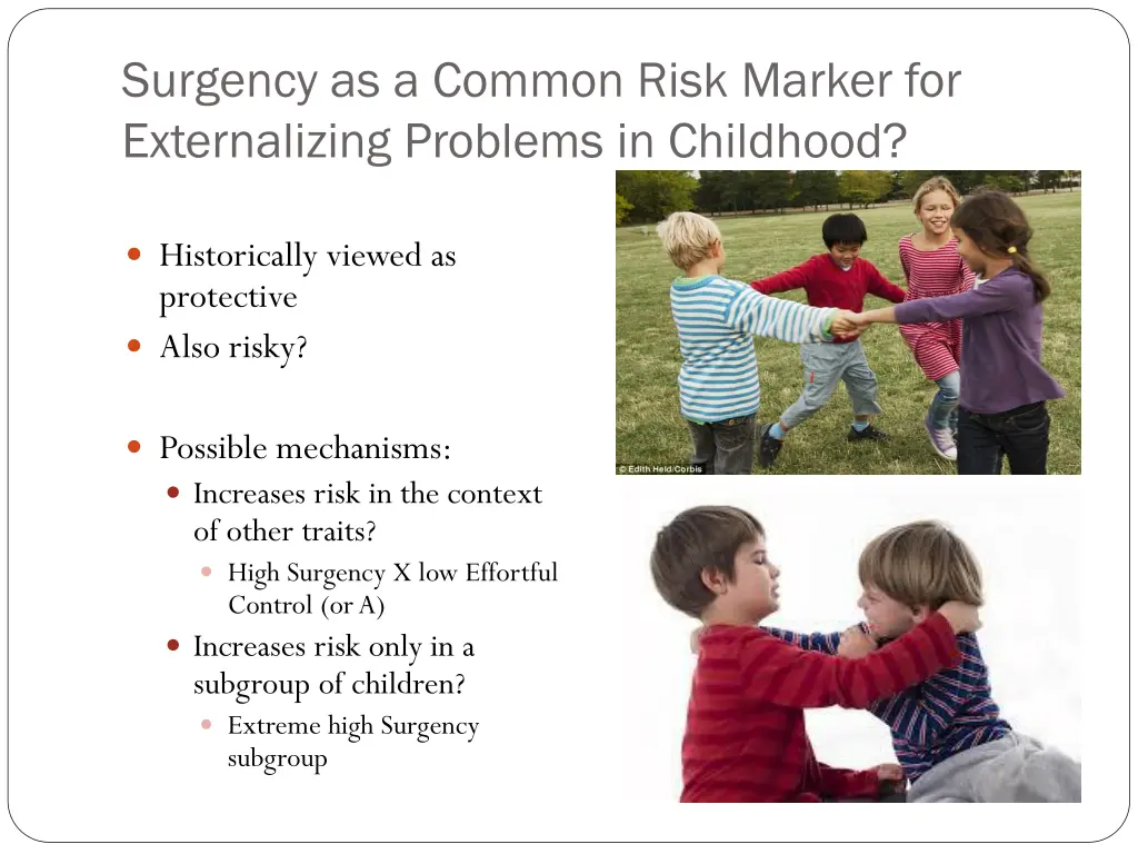 surgency as a common risk marker