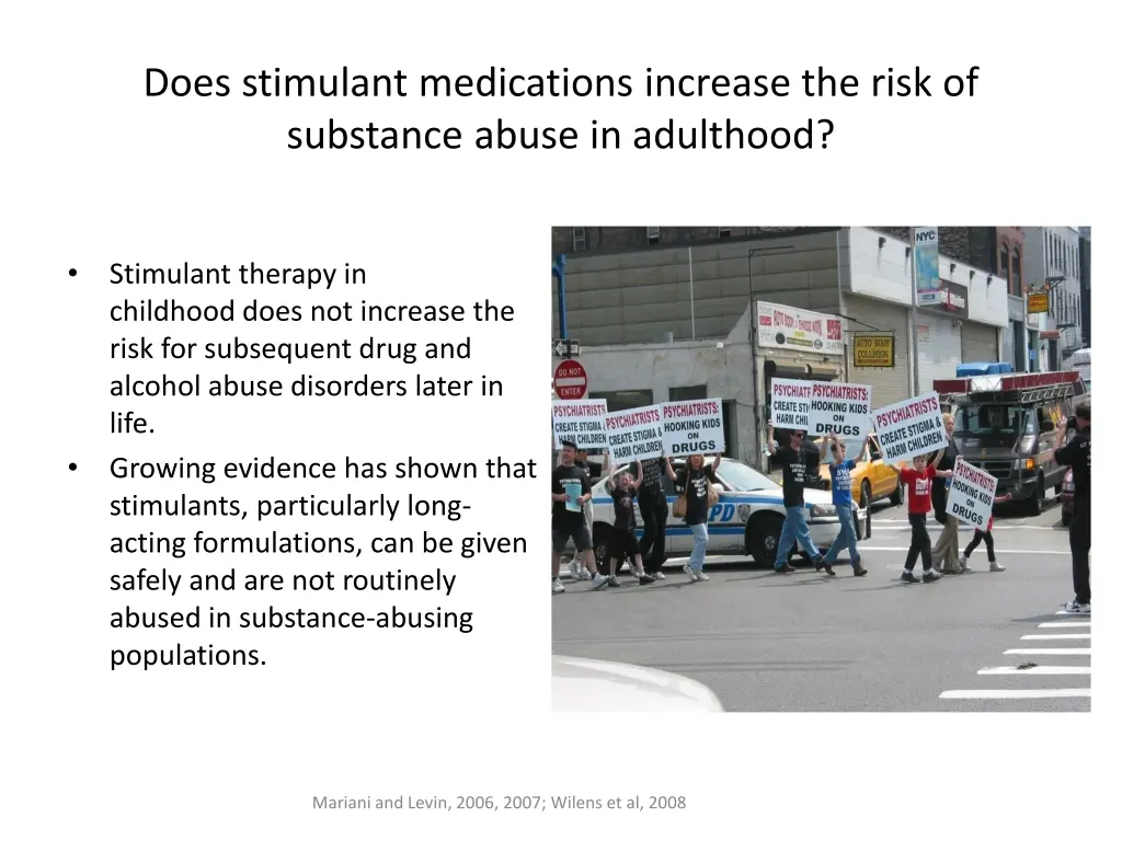 does stimulant medications increase the risk