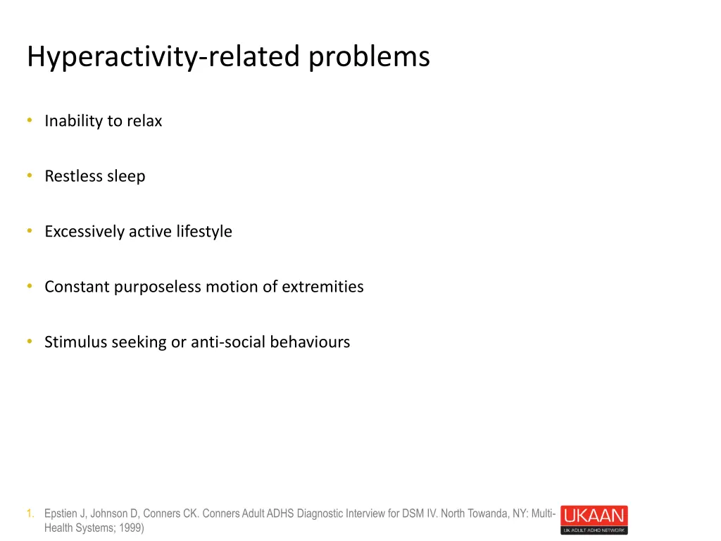 hyperactivity related problems